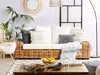 BELIANI Gartensofa Natürlich Cremeweiß Rattan 3-Sitzer für Produktbild-Vorschau 3