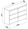 Kommode mit 6 Schubladen Sideboard Schrank Anrichte Produktbild-Vorschau 7