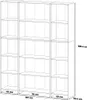 Regał Na Książki 150Cm Półki Segregatory Biuro Salon Podgląd zdjęcia produktu 2