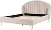 BELIANI Polsterbett Hellbeige Stoff mit Lattenrost 180 x Produktbild-Vorschau 5