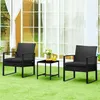Yaheetech Gartengarnitur Polyrattan Sitzgruppe 3-teilig Produktbild-Vorschau 12