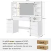 Make-uptafel met verlichting, 3 lichtkleuren, instelbare Productafbeelding-voorbeeld 7