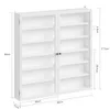 Maßangaben der SoBuy Wandvitrine FSB113-H-W: 80x40x12 cm, weißes Design Productafbeelding-voorbeeld