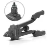 A black blind rivet gun with a magnified inset showing the nozzle. Voir les images du produit