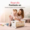 Kinderplay Holz-Puppenwiege GS2105 mit Bettwäsche – Produktbild-Vorschau 3