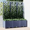 vidaXL Pflanzkübel mit Spalier Blaugrau 120x40x136 cm PP Produktbild-Vorschau 2