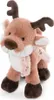 A plush toy reindeer with a pink scarf. Produktbild-Vorschau
