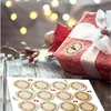 24 runde Kraftpapier blanko Etiketten vintage Weihnachten 4 Produktbild-Vorschau 2