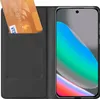 A black flip case for a smartphone, with two credit cards inserted into a slot. Produktbild-Vorschau