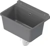 A gray sink basin with a drain and plumbing visible underneath. Produktbild-Vorschau