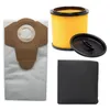 A collection of vacuum cleaner filters and a bag are laid out on a white background. Produktbild-Vorschau