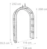 Relaxdays Rosenbogen mit Spitze, HxBxT:242x138x35,5cm, Produktbild-Vorschau 4