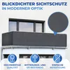 A balcony with a dark gray privacy screen installed. Produktbild-Vorschau