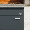 SoBuy Paketbox OGS66-DG dunkelgrau mit Paketsymbol und modernem Design an Wand Productafbeelding-voorbeeld