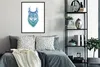 MuchoWow® Gerahmtes Poster Wolf - Geweih - Weiß - Tiere Produktbild-Vorschau 2