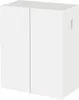 A white cabinet with two doors. Produktbild-Vorschau