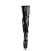 A single black thigh-high boot shown from the side. Produktbild-Vorschau