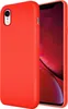 A red iPhone XR case is shown next to the phone it is designed for. Produktbild-Vorschau