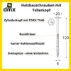 DMX - Tellerkopfschrauben 8x120 - Konstruktionsschrauben - Produktbild-Vorschau 3
