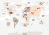 Selbstklebende Folie Fototapete - World Map in Beige Tones Produktbild-Vorschau 5