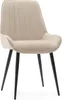 A single beige upholstered chair with black legs is shown against a white background. Produktbild-Vorschau
