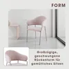 byLIVING Stuhl 2-er Set CURVE / Webstoffbezug in taupe, Produktbild-Vorschau 4
