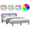 vidaXL Struttura letto con testiera illuminazione LED Anteprima dell’immagine prodotto 1