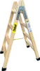 4-stufige Klappleiter Plabell Holz 114 x 31/48 cm Produktbild-Vorschau 4