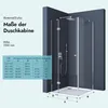 doporro Eck-Duschkabine 90x80cm Dusche Eckdusche Produktbild-Vorschau 9