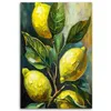 Leinwandbild Zitronen und Blätter 70x100 Feeby Grün bild Produktbild-Vorschau 3