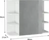 ML-Design zrcadlová skříňka do koupelny bílá 80x64x21cm, Náhled obrázku produktu 5