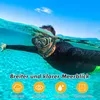 KUYOU Set Snorkeling Set Pinne Adulti Occhiali Nero Anteprima dell’immagine prodotto 2