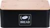 Relaxdays Brotkasten, Bambusdeckel, Metall, HxBxT: 13,5 x Produktbild-Vorschau 1