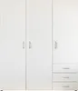 Kleiderschrank "Harry" in Weiß mit 3 Schubladen und 3 Produktbild-Vorschau 5