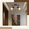 ZMH stropní světlo černé stropní reflektor 2 plameny Náhled obrázku produktu 7