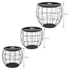 ML-Design Beistelltisch Rund 3er Set, Schwarz, aus Metall, Produktbild-Vorschau 6