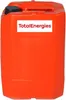 An orange plastic jerrycan with a black cap and a white label featuring the TotalEnergies logo. Produktbild-Vorschau