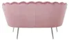 Elegancka dwuosobowa sofa IGLIKA – różowa / srebrne nóżki Podgląd zdjęcia produktu 4