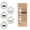 Weihnachtskugeln Glas 6cm 20 Stück - Frosty Silver Produktbild-Vorschau 2