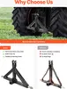 Comparison of two tractor hitch adapters, one labeled 'Ours' and the other 'Others', with text highlighting features and benefits. Náhľad obrázku produktu