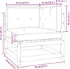 vidaXL Canapé d'angle de jardin avec coussins en bois Voir les images du produit 8