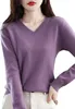 ASKSA Damen Wolle V-Ausschnitt Pullover Leicht Sweater Produktbild-Vorschau 1