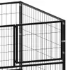 vidaXL Buda dla psa czarna 200x100x70 cm stalowa - Budy i Podgląd zdjęcia produktu 5
