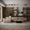 FEDVE Ecksofa RIFU SO aus Bouclé-Stoff mit Schlaffunktion, Produktbild-Vorschau 2