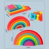 Omgoods – Set mit 4 Teilen – Regenbogen-Holzspielzeug – Produktbild-Vorschau 2