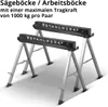 STAHLWERK Set di 2 cavalletti da 500 kg cavalletto da Anteprima dell’immagine prodotto 2