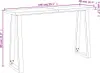 vidaXL Konzolový stolík Stromová hrana 140x40x80 cm Masívne Náhľad obrázku produktu 8