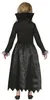 Vampire Halloween Dress Child Black Cape Red Lining Náhľad obrázku produktu 3