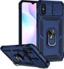 Redmi 9A Hülle mit Schiebe Kamera Schutz und Ringhalter Produktbild-Vorschau 1
