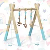 GOPLUS Baby Gym Spieltrapez, Baby Fitnesstrainer aus Holz, Produktbild-Vorschau 5